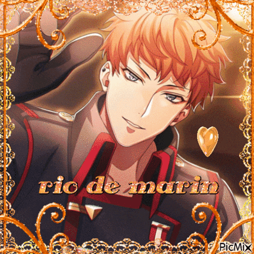 a picture of a man with the name rio de marin written on it
