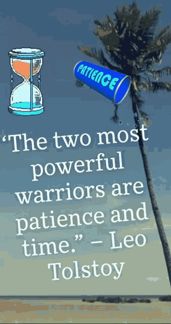 the two most powerful warriors are patience and time says leo tolstoy