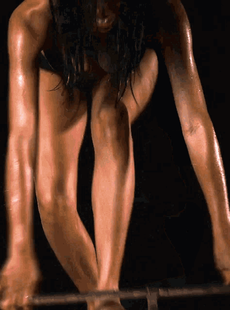 a woman 's legs are shown in a close up