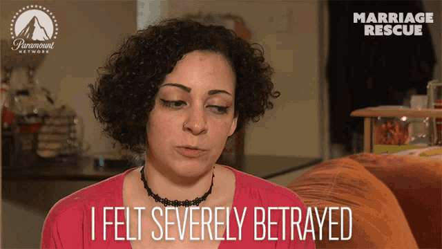 a woman says i felt severely betrayed in front of a paramount network sign