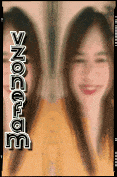 a blurred image of a woman with the word sony on the bottom right