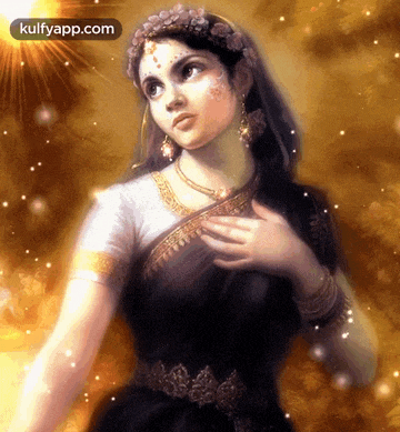 a painting of a woman with the words kulfyapp.com at the top