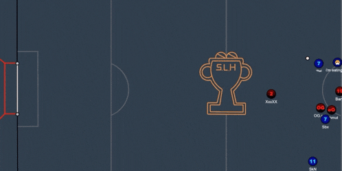 a soccer field with the words blue scores on the bottom