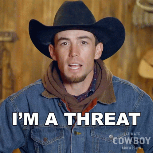Im A Threat Chris Becker GIF - Im A Threat Chris Becker Ultimate Cowboy Showdown GIFs