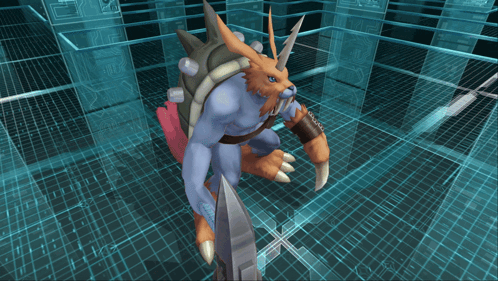a computer generated image of a monster with a sword and shield