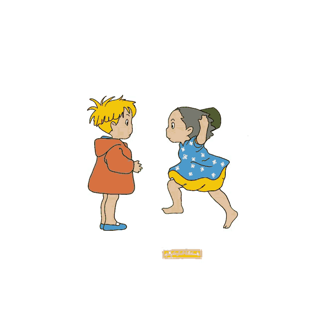 a cartoon drawing of a boy and a girl with a label that says ' la original d' amour '