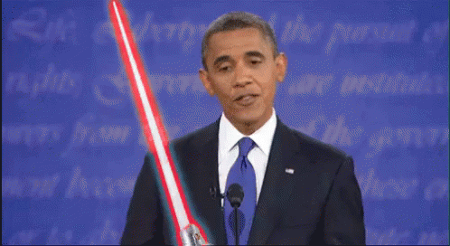 Obama With A Lightsaber GIF