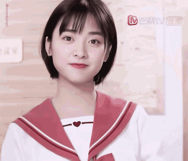 a close up of a girl 's face with a watermark that says @moonbangi on it