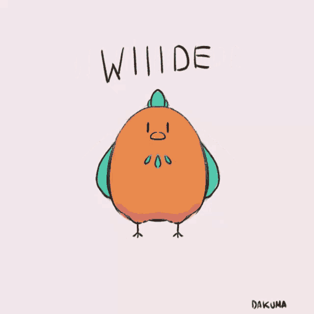 a cartoon drawing of a bird with the words " will " written above it