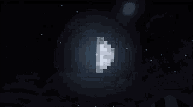 a pixelated image of a sphere in the dark