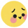 a yellow smiley face with black eyes and pink cheeks