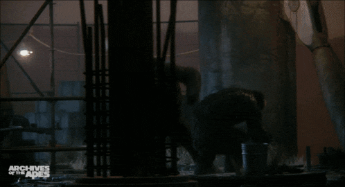a poster for the archives of the apes shows a man riding a horse
