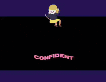 a computer generated image with the words confident in pink letters