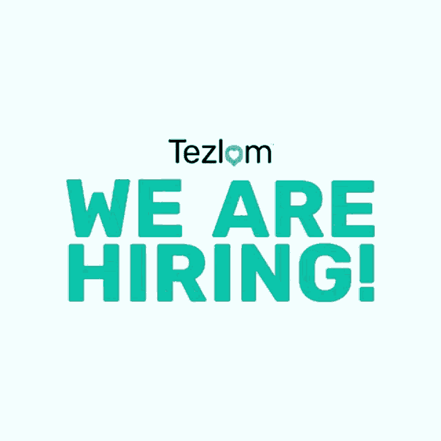 a logo for tezlom says we are hiring