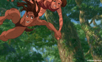 Tarzan And Jane Love GIF - Tarzan And Jane Love Vine Swing GIFs