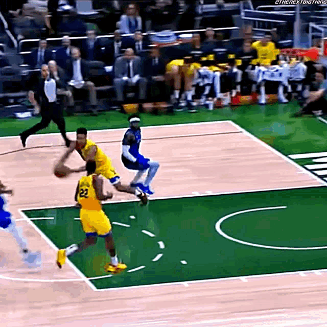 a basketball player with the number 22 on his back