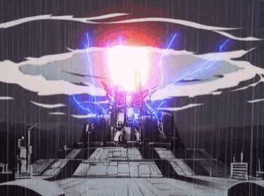 a drawing of a robot with a light coming out of its head