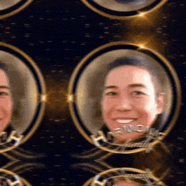 a blurry picture of a man 's face with the words harmony family written on the bottom