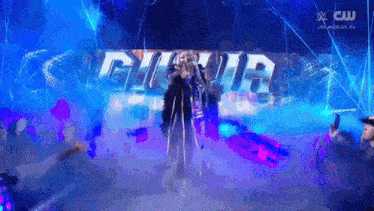 a wrestling match is being shown on the cw channel