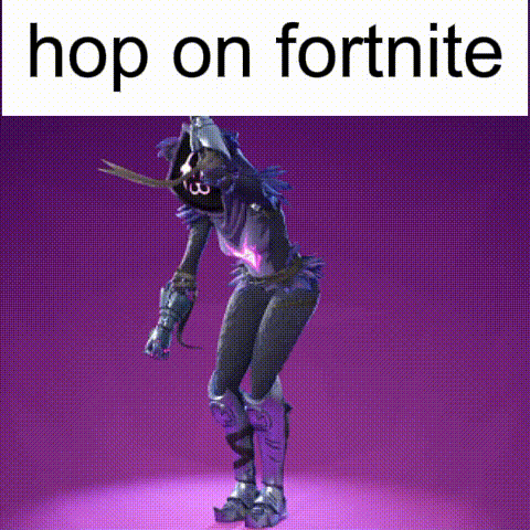 a video game character is dancing in front of a purple background .