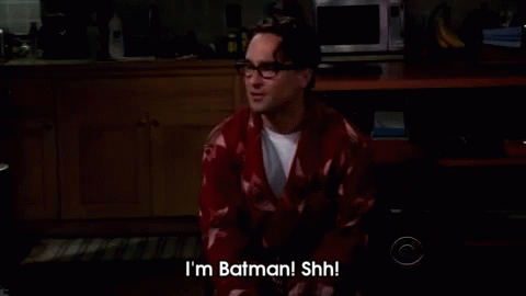 Big Bang Theory Batman GIF - Batman Quiet Shh GIFs