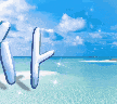 a pixelated image of a beach with the word " it "