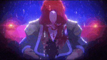 a man with red hair is holding a gun in his hands