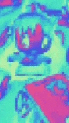 a colorful background with a heart in the center