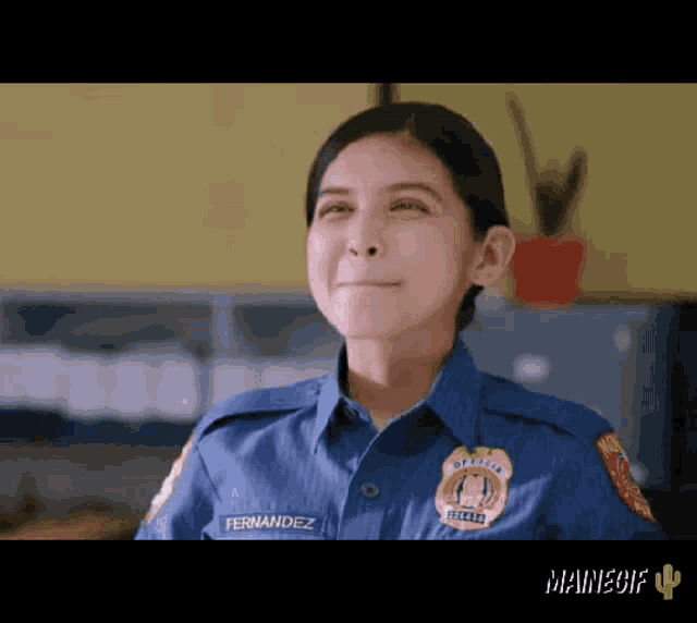 a woman in a police uniform named fernandez