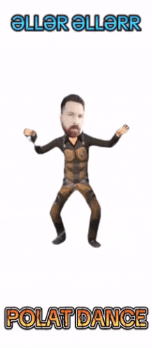 a cartoon of a man dancing with the words polat dance on the bottom