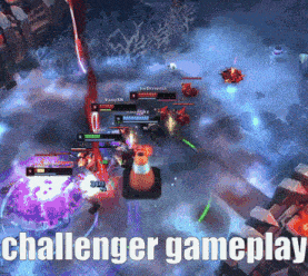 a screenshot of a video game with the words challenger gameplay below it