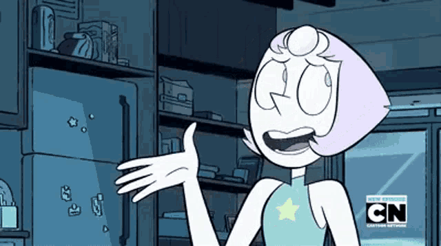 a cartoon character with a cn logo on the bottom