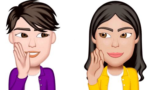 a cartoon of a man and a woman with their hands on their face