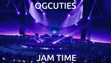 a poster for ogcuties jam time with a crowd of people