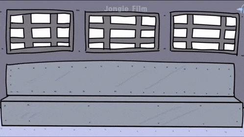 a cartoon drawing of a building with the words jongle film written on the bottom