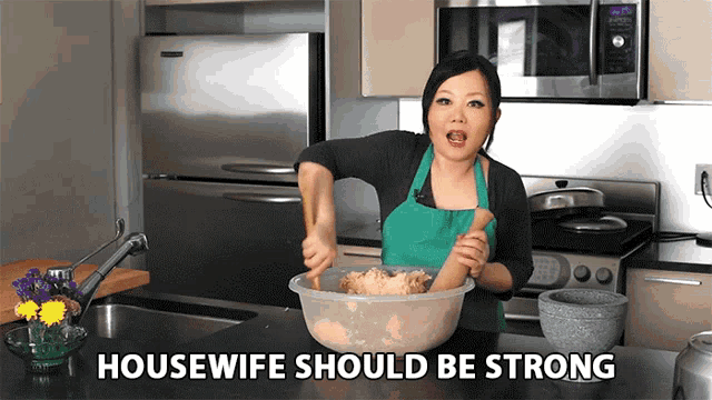 Housewife Should Be Strong Maangchi GIF - Housewife Should Be Strong Maangchi Strength GIFs