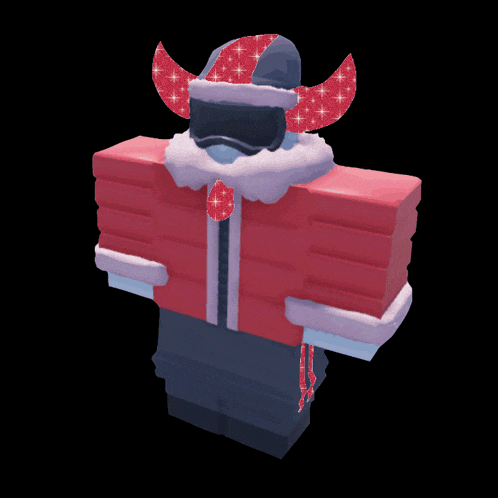 a 3d model of a person wearing a santa outfit