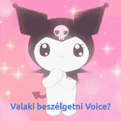 a picture of a cartoon character with the words " valaki beszelgetni voice " on the bottom