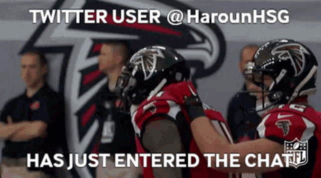 a twitter user has just entered the chat of a football game