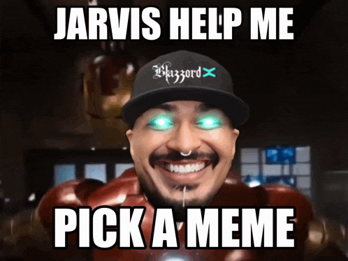 jarvis help me pick a meme with a man wearing a black hat