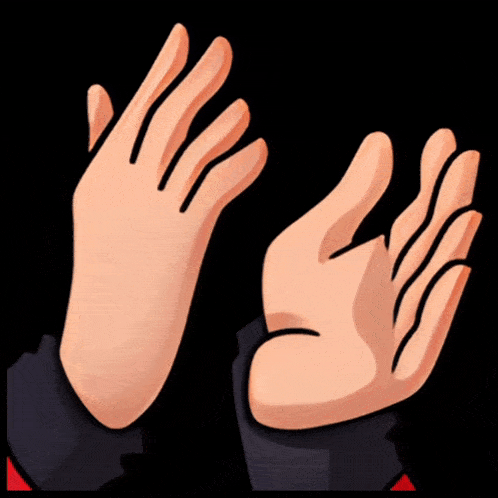 a close up of a person 's hands clapping