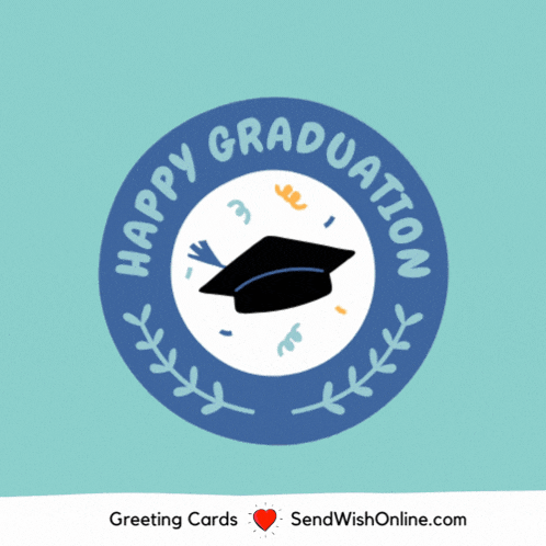 a greeting card that says happy graduation with a graduation cap in the center