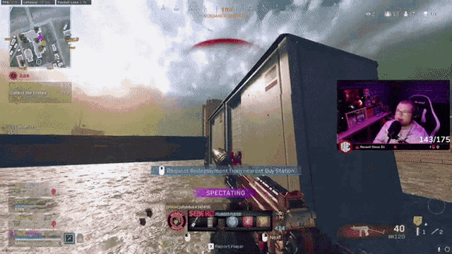 a screenshot of a video game with spectating written on the screen