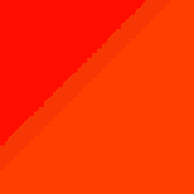 a red background with a white square with two diagonal lines