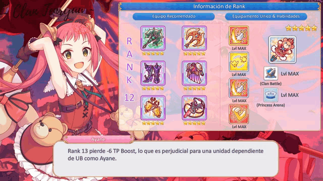 a screenshot of a video game with a girl with pink hair