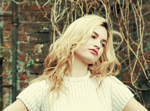 Lily James Stamp GIF - Lily James Stamp Tired GIFs