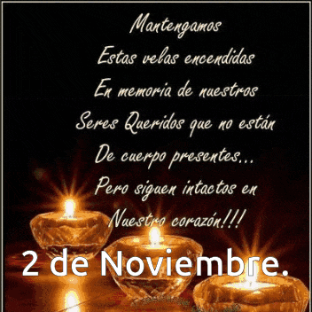 a poster with candles and the date november 2nd