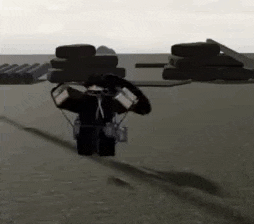 a person is flying through the air in a video game while holding a parachute .