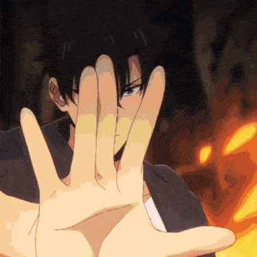 a cartoon character is covering his face with his hands