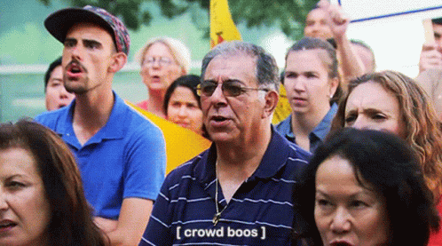 Parks And Rec Crowd GIF - Parks And Rec Crowd Boo GIFs